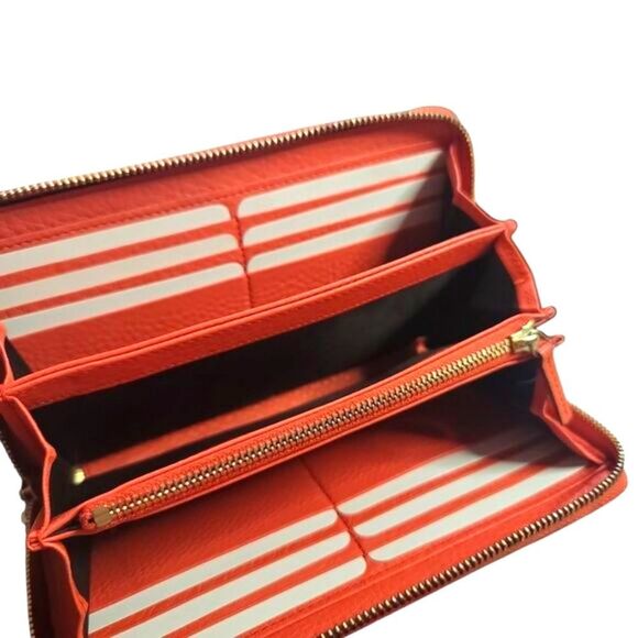 Gucci Soho Zip Around Leather Wallet In Great CONDITION Dark Orange - Picture 8 of 13